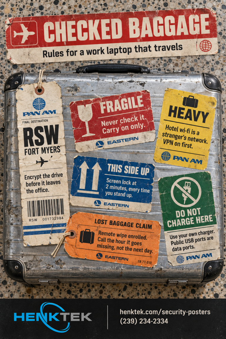 Checked Baggage security awareness poster
